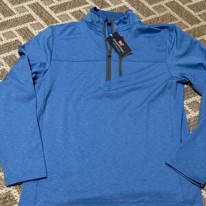 Vineyard Vines Men's Blue Lightweight Quarter-Zip